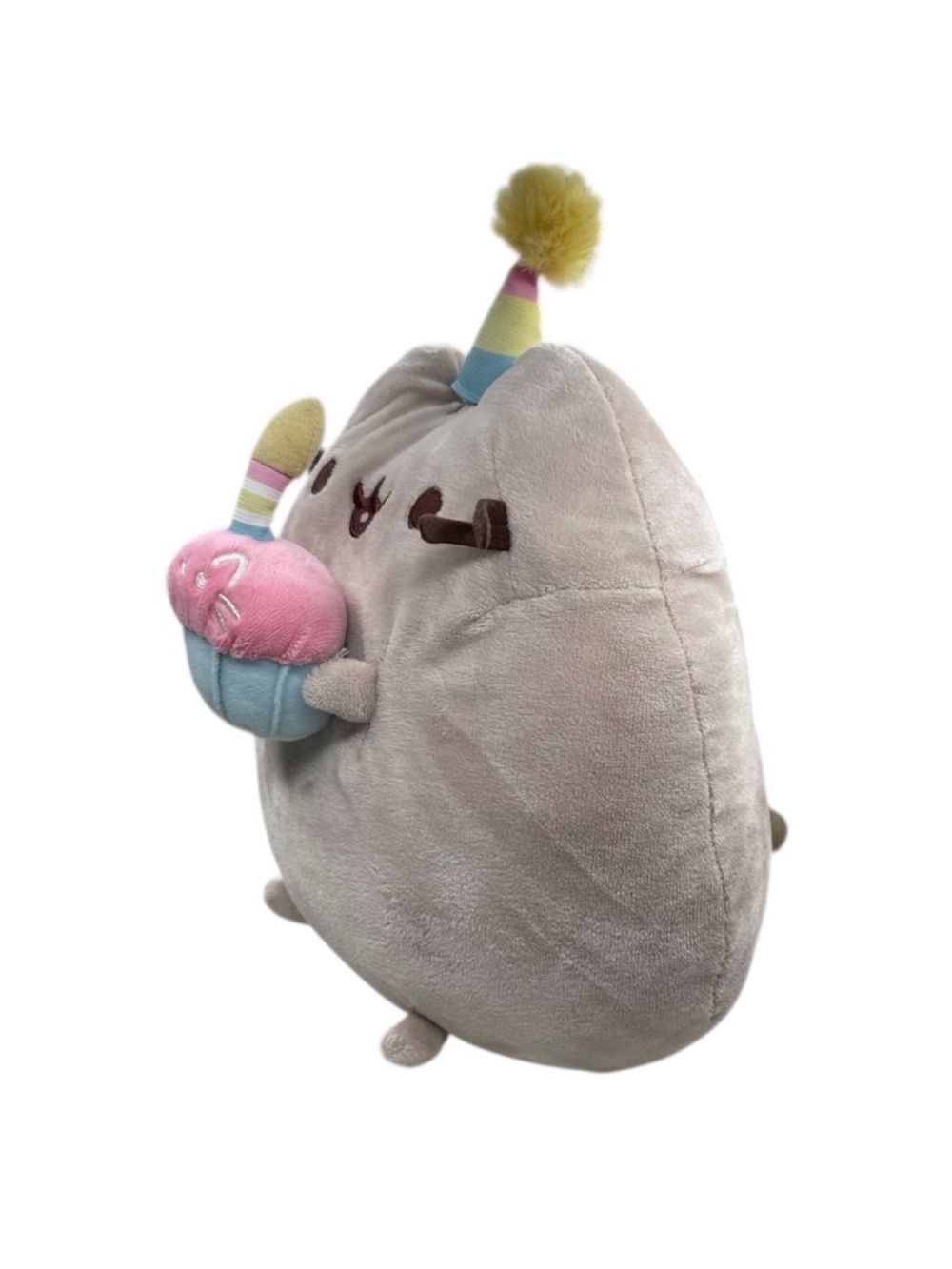 Pusheen Plush Tag on Soft Light Gray Fabric - Picture 4 of 6